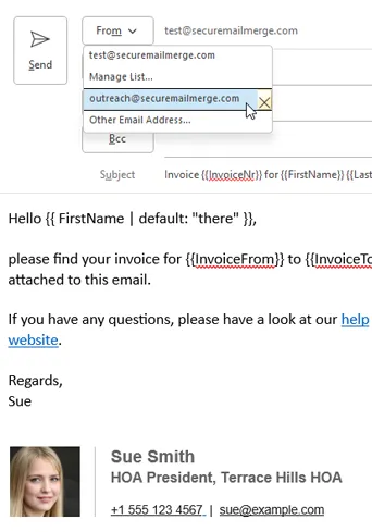 Enviar combinación de correspondencia con archivos adjuntos desde Outlook