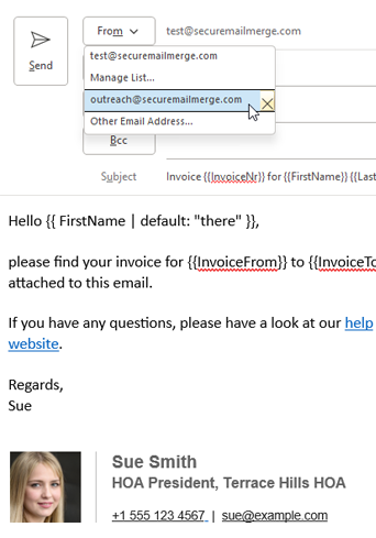Envío de combinación de correspondencia con archivos adjuntos desde Outlook