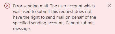 Captura de pantalla del botón para enviar un correo electrónico de prueba