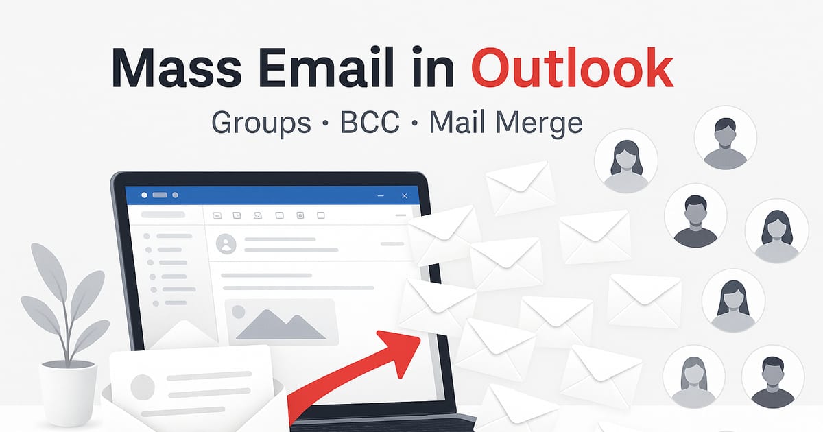 Cómo Enviar un Correo Masivo en Outlook: 3 Formas Comparadas
