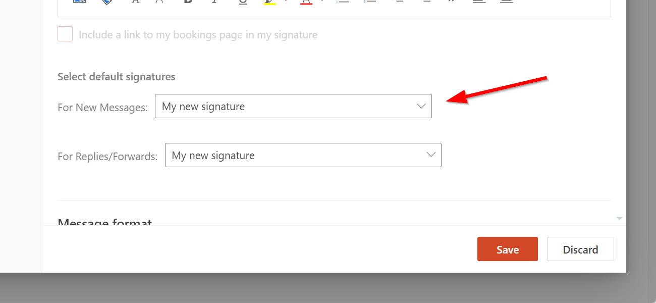 Automatically include signature in New Messages in New Outlook and on the Web - outlook.office.com