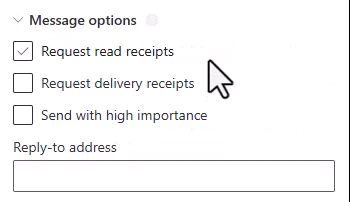 The Message options group