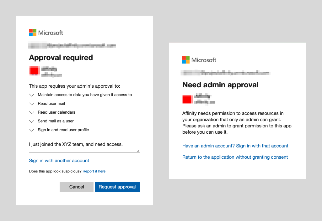 Error Need Admin Approval