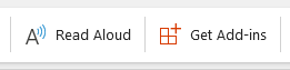 Captura de pantalla del botón Get-Add-Ins en Microsoft Outlook